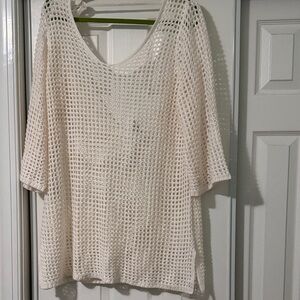 Time and Tru Cream Crochet Dress